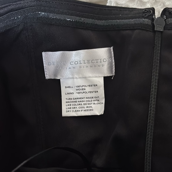 Dessy Collection OFF-THE-SHOULDER PLEATED CAP SLEEVE A-LINE MAXI DRESS IN BLACK - Picture 6 of 8